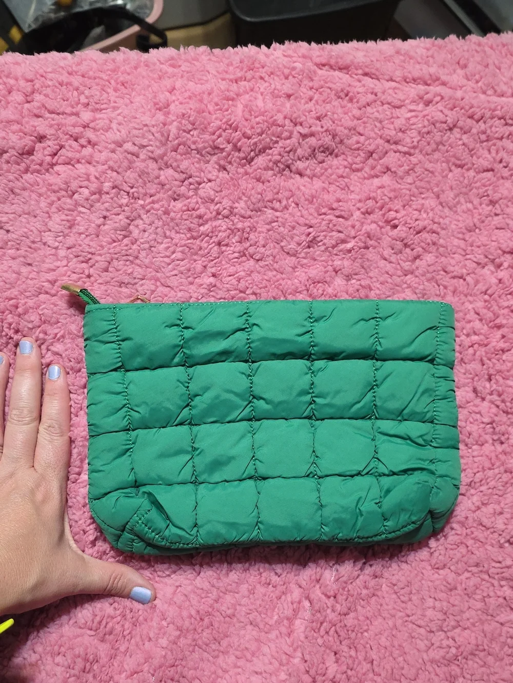 Quilted Puffer Cosmetic Pouch